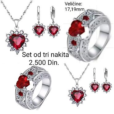jake boje: Elegantni posrebreni set od tri nakita sa žigom S925 od hirurskog — 1