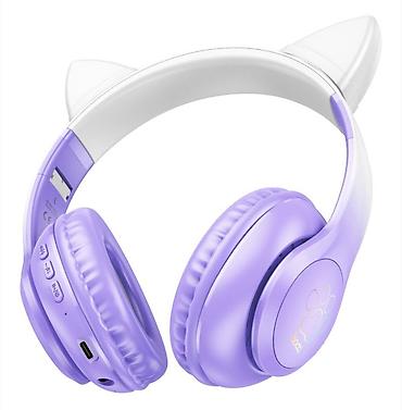 Беспроводные гарнитуры: HOCO W42 Cat Ear BT гарнитура - Форм‑фактор: накладные — 6