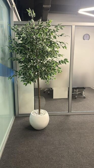 Süni güllər: Dekorativ süni ağaclar dəsti - Model 1: Varlıqlı yarpaqlı dekorativ — 30