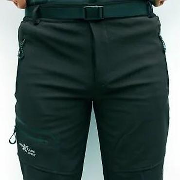 Trenerke: Muške planinarske/trekking pantalone – crne - Softshell materijal — 20