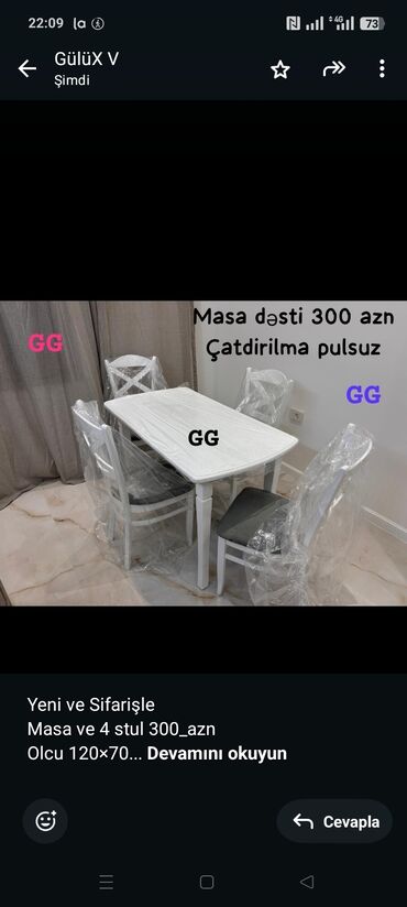 ремонт кухни в хрущевке: Yeni ve Sifarişle Masa ve 4 stul 300_azn Olcu 120×70 Rəng seçimi var