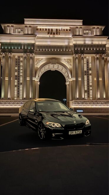 аренда мотоцикла баку: F-şassi platformasında hazırlanmış qara rəngli BMW 5 Seriyalı sedan