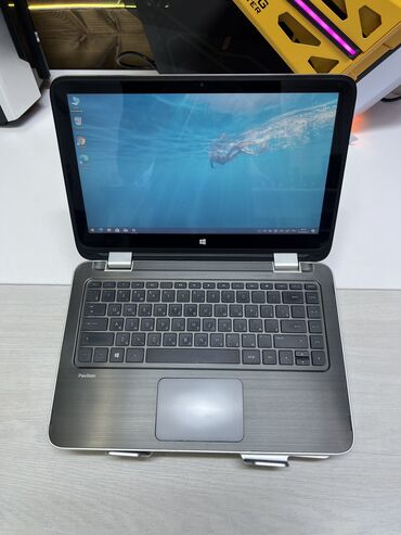 ноутбук с сенсорным экраном: Трансформер, HP, 4 ГБ ОЗУ, Intel Core i3, 14 ", Для несложных задач, память SSD