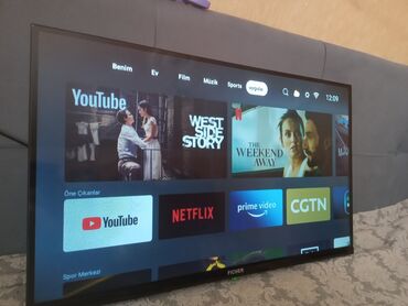 Televizorlar: Televizor tezedi hec 1 ay iwlenmiyib,nezik ince modeldi,ozune ideal