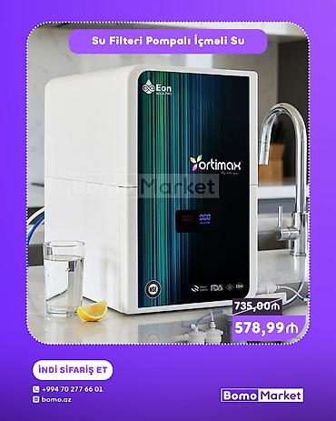 akvafor su filteri: Ortimax markalı nasoslu içməli su filtri - Mətbəx üçün kompakт qurğu — 1