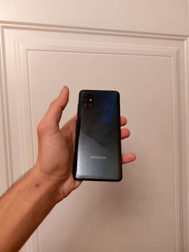 a51 ekran: Samsung A51, 128 GB, rəng - Göy, Qırıq, Düyməli, Sensor