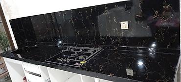 столешница для кухни: Mətbəx üçün kvars (kvars-kompozit) stolüstü və arxa panel həlli - — 10