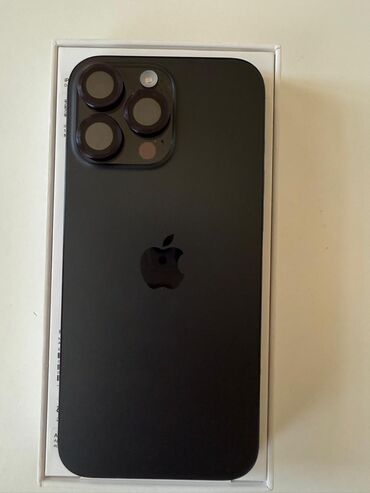 купить тв: IPhone 16 Pro Max, Колдонулган, 256 ГБ, Black Titanium, Куту, 100 %