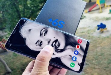 galaxy note 10 plus: Samsung Galaxy S9 Plus, Колдонулган, 128 ГБ, түсү - Кызгылт көк, eSIM, 2 SIM