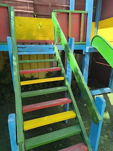 marble run: Детский уличный игровой комплекс из дерева - Две широкие горки с — 2