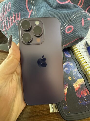 dubayski iphone 14 pro: IPhone 14 Pro, 128 GB, Deep Purple, Face ID, Zəmanət, Sənədlərlə