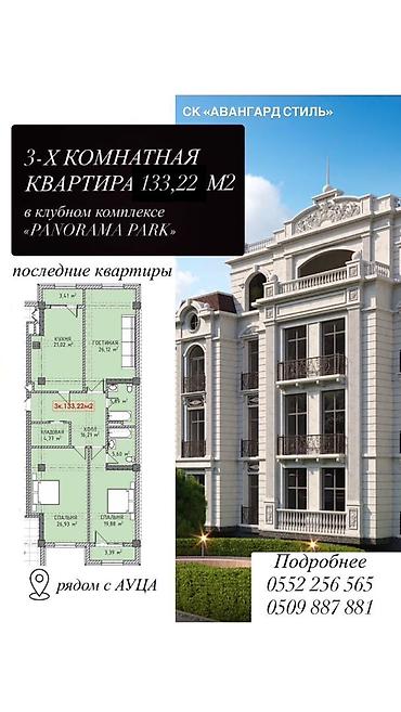 тыныке цена бишкек: 3 комнаты, 133 м², Элитка, 1 этаж, ПСО (под самоотделку) — 2