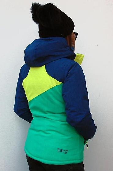 Ski jakne: Zimska/ski jakna – žensko - Trobojni dizajn: tamnoplava, limeta i — 4