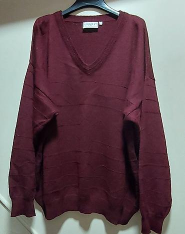 Džemper Lonsdale – bordo - Model: pulover sa V-izrezom - Brend