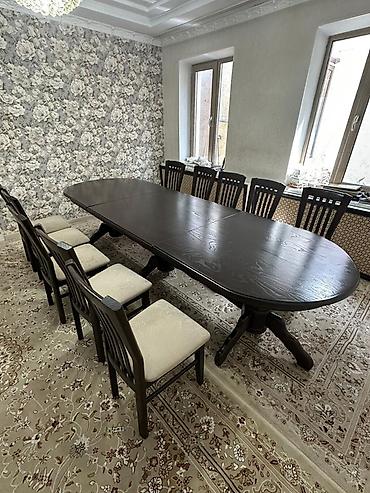 study table: Стол и стул для зала, Б/у, Самовывоз, цвет - Коричневый — 1
