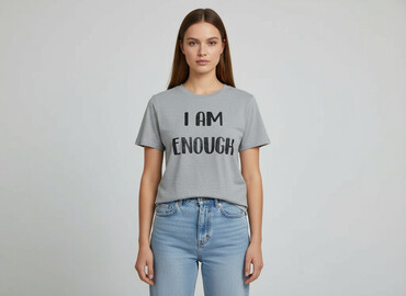 t shirty z czerwonem napisem: Women`s T-shirt, size S