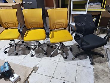 Ofis və oyun kresloları: İşlənmiş, Təkərli, Qolları tənzimlənmir, Parça — 7