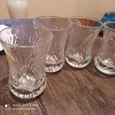 yeni il süfrəsi: Çay dəsti, rəng - Ağ, Xrustal, 6 nəfərlik — 2