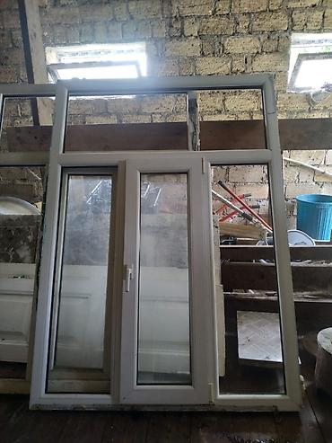 qapi ve pencere: PVC plastik pəncərə dəsti 2 ədə -Eni 130, Uzunluğu 180sm - Material — 1