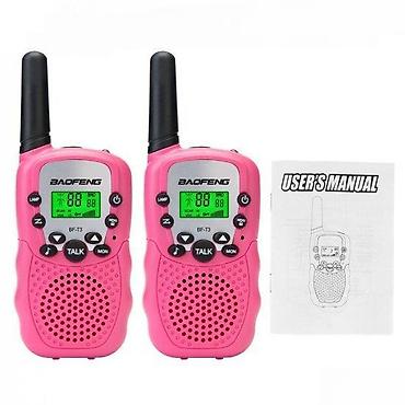 Ostali aksesoari za decu: Baofeng BF-T3 par PMR/FRS dječijih/turističkih vokitokija – roze boje — 1