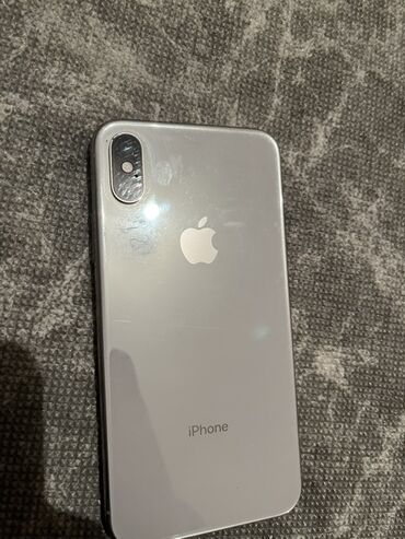 мобильные телефоны айфоны: IPhone X, Колдонулган, 64 ГБ, Matte Silver, Каптама