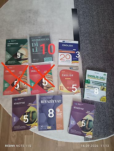 Kitablar satılır yaxşı vəziyyətdədirler hansı kitabi istəsəz qiymətini