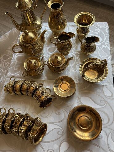 Nahar dəstləri və servizlər: Nahar dəsti, rəng - Qızılı, Farfor, 11 nəfərlik, Çexiya — 9