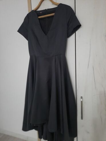 итальянский платье: M (EU 38), цвет - Серый