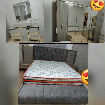 Yataq otağı dəstləri: *1500₼ YATAQ mebeli :-TƏCİLİ SATILIR*‼️ Baza var 4ay işlənib yeni