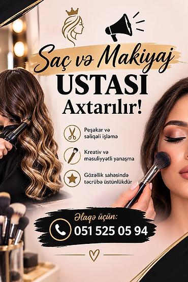 bilyard ustasi: Saç və makiyaj ustası axtarılır Təsvir: - Peşəkar və səliqəli işləmə — 1
