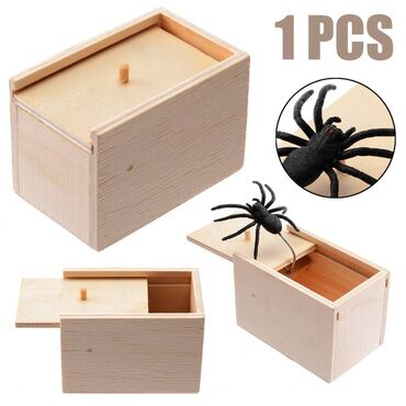Статуэтки: Шуточный паук, пугающая коробка, игрушка - сюрприз, скрытый в чехле
