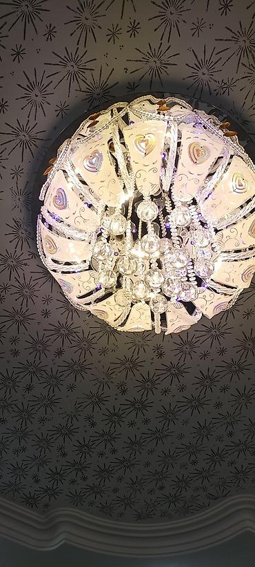 tavan ucun ventilyator: Led Çılçıraq, 4 və daha çox lampa, Xrustal — 4