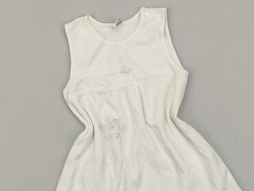 biała lniana sukienka: Sukienka, 9-12 m, stan - Dobry