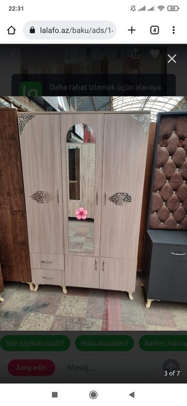 Dolablar: Yeni, Açılan, 3 qapılı Düz dolab, Azərbaycan — 28