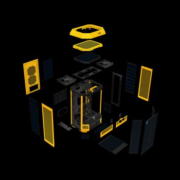 Korpuslar: 👉 Thermaltake The Tower 300 Bumblebee Edition - Unikal Dizaynlı — 13