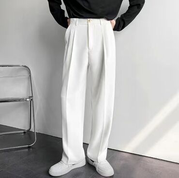 мужской пиджак бишкек: Брюки 2XL (EU 44), цвет - Белый