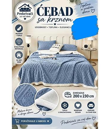 Ostali nameštaj: 🍂 ĆEBAD SA KRZNOM – DEBLJI MODEL 🍂 Uživajte u toplini i udobnosti na lalafo.rs — 2 Ostali nameštaj: 🍂 ĆEBAD SA KRZNOM – DEBLJI MODEL 🍂 Uživajte u toplini i udobnosti — 2
