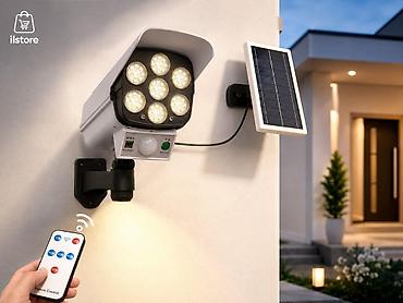 projektor kamera: Pultlu Solar Sensorlu LED Projektor Həyət evləri, bağlar, obyektlər — 3