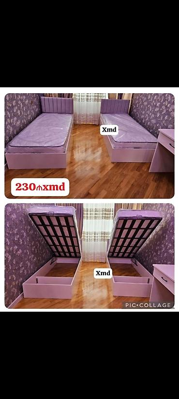 ucuz əşyalar: İki ədəd açılıb-bağlanan bazalı tək çarpayı dəsti. - Rəng — 1