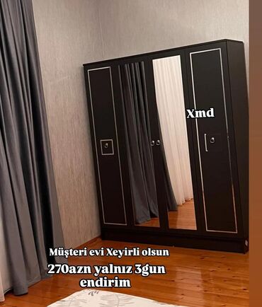 Yataq otağı dəstləri: Kupe, 4 qapılı Düz dolab, Qarderob, paltar dolabı