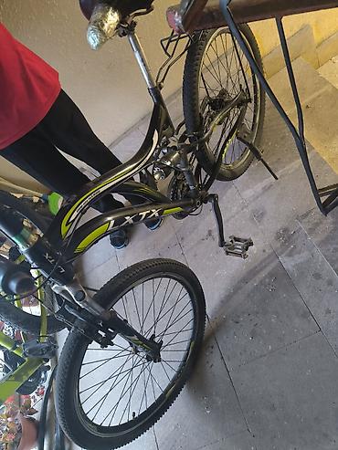Velosipedlər: Salam 24 lük velasibet işlək amortizator təkcə arxa təkərdə olan diş — 1