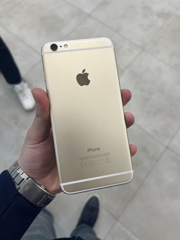 Apple iPhone: IPhone 6 Plus, Б/у, 16 ГБ, Золотой, Защитное стекло, Чехол, 85 %
