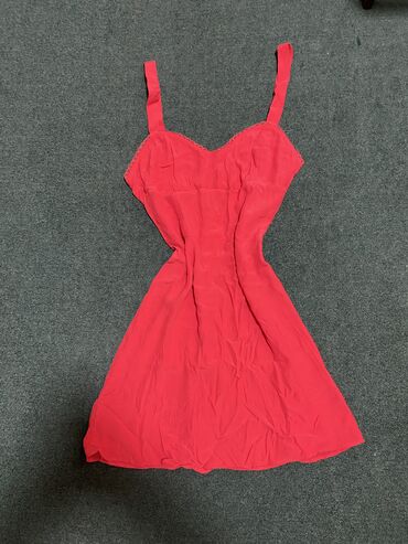 haljine od čipke i svile: L (EU 40), color - Red, Evening, With the straps