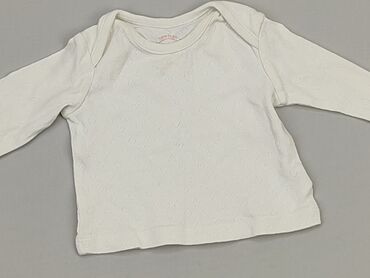 czarna bluzka w białe grochy: Bluzka, 0-3 m, stan - Dobry