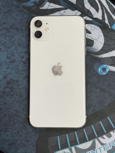 IPhone 11, Б/у, 128 ГБ, Белый, Защитное стекло, 85 %