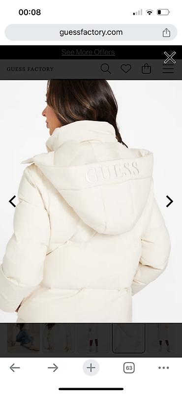 guess ranac: Guess kurtka puxovik. M olchudur,uzundur,krem renginde. Oversize — 2