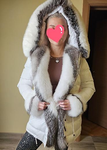 Zimske jakne: Ženska zimska jakna sa pravim krznom nova - Boja: bela - Topla — 1