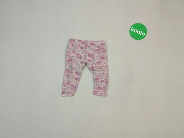 Spodnie: Spodnie, 9-12 m, wzrost - 80 cm., wzór - Kwiatowy, kolor - Różowy