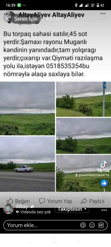 xacmazda torpaq satilir: 45 sot, Kupça (Çıxarış)