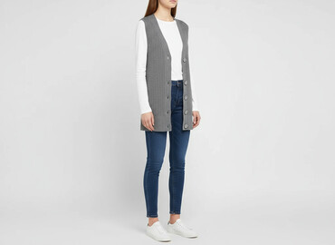 saint laurent t shirty: H&M, Kamizelka damska, rozmiar M